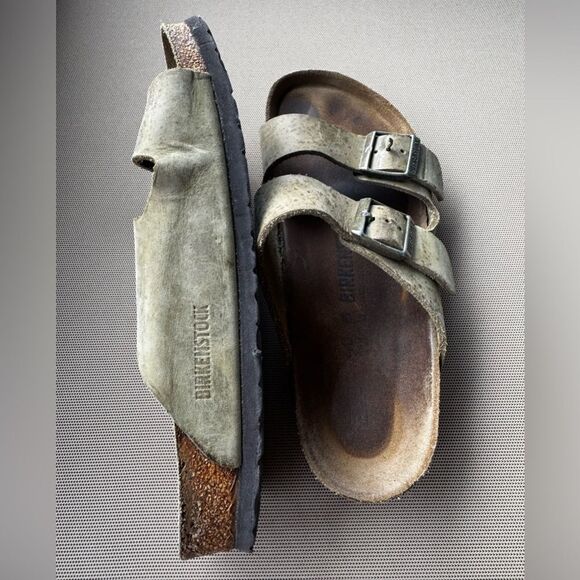Birkenstock Khaki Arizona Sandals Sz. 40 - Picture 5 of 11